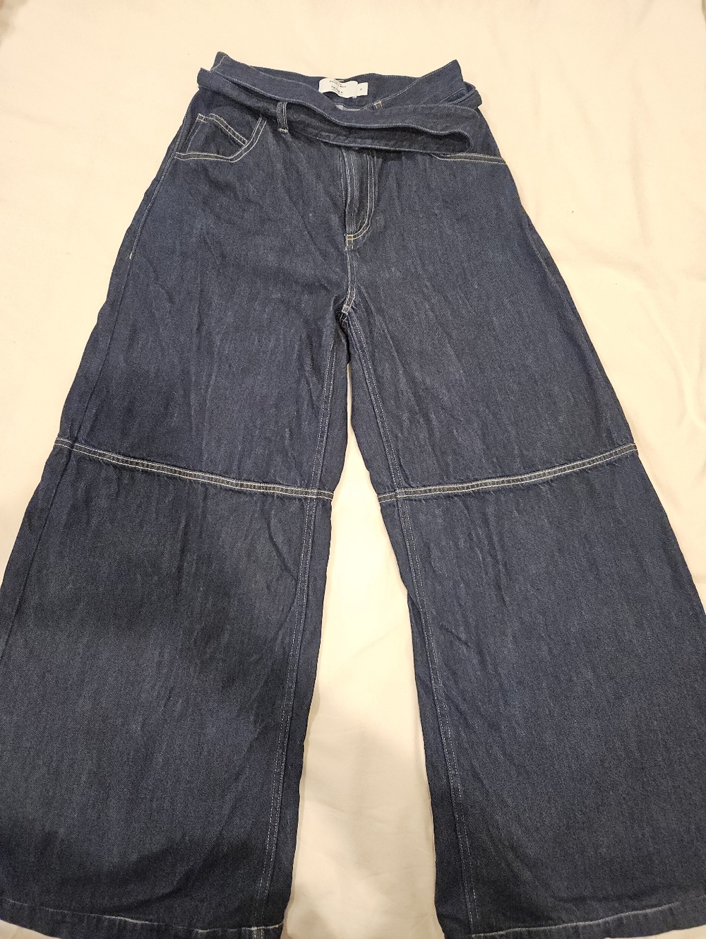 Fabrique By Rebekka Bach Cassia Wide Leg Raw Denim Wide Leg Jeans Womens Size S.
